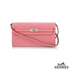 Herms Rose Confetti Epsom Kelly Wallet To Go PHW